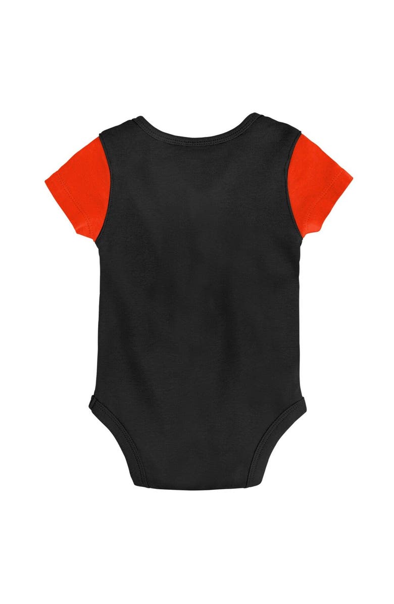 Outerstuff Newborn & Infant Black/Orange San Francisco Giants Little Champ Three-Pack Bodysuit Bib & Booties Set, Alternate, color, Black