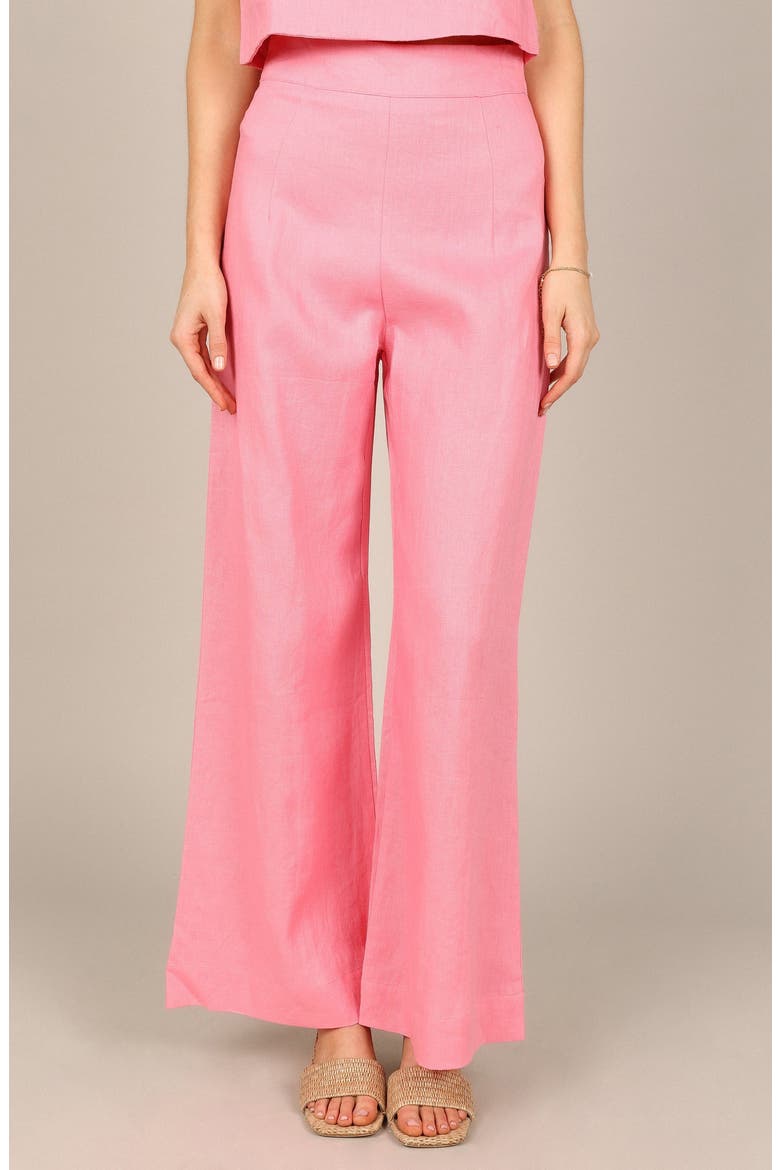 Devlin Wide Leg Linen Pants, Main, color, PINK