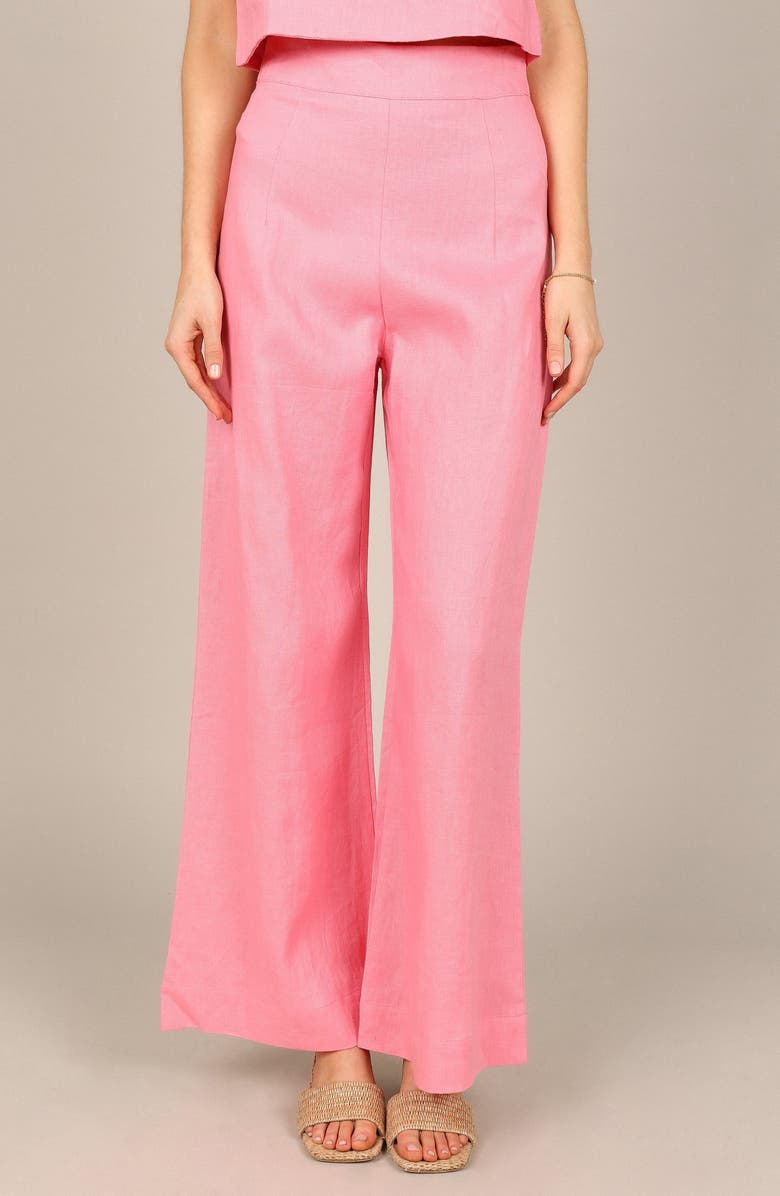 Petal & Pup Devlin Wide Leg Linen Pants, Main, color, Pink