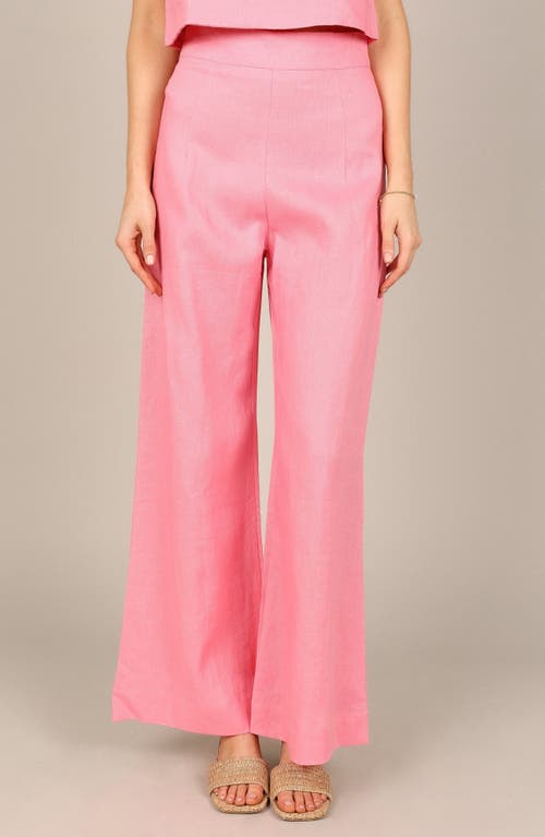 Petal And Pup Petal & Pup Devlin Wide Leg Linen Pants In Pink