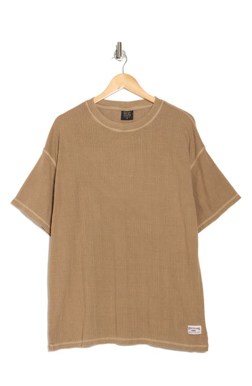 Shop Bdg Urban Outfitters Variegated Recycled Cotton Rib T-shirt In Camel