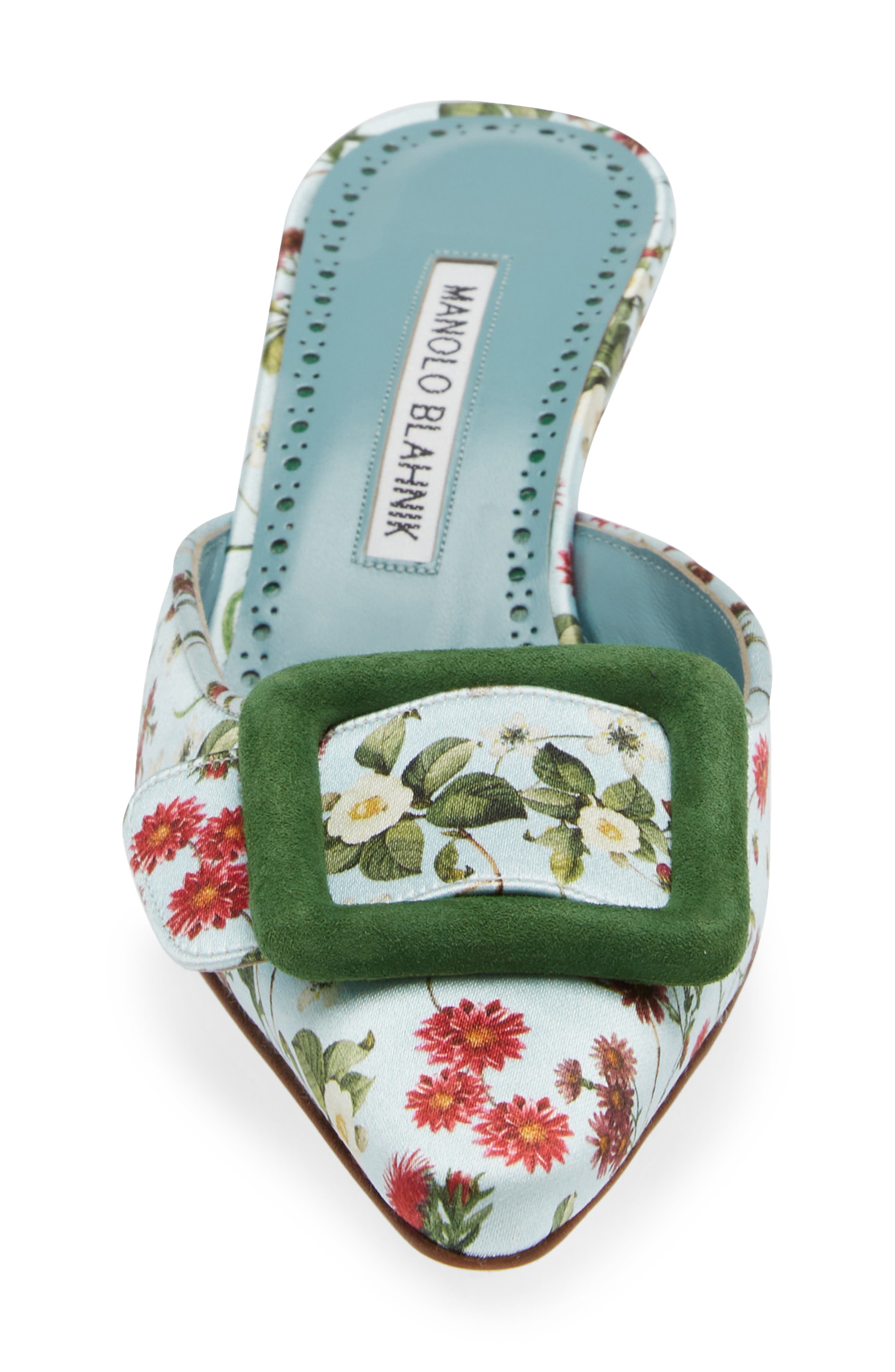 Manolo Blahnik Maysalebi Buckle Pointed Toe Mule, Alternate, color, 