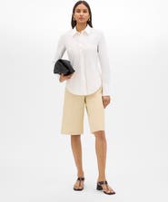 Another Tomorrow Poplin Bias Shirt