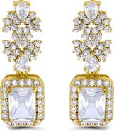 Christian Siriano New York Emerald Cut Cubic Zirconia Drop Earrings