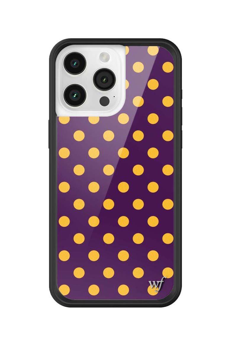 Polka Dot | Purple and Yellow iPhone Case, Alternate, color, Purple