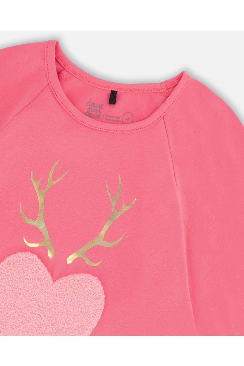 Girl's Raglan Sleeve T-Shirt With Print Candy Pink, Alternate, color, Azalea Pink