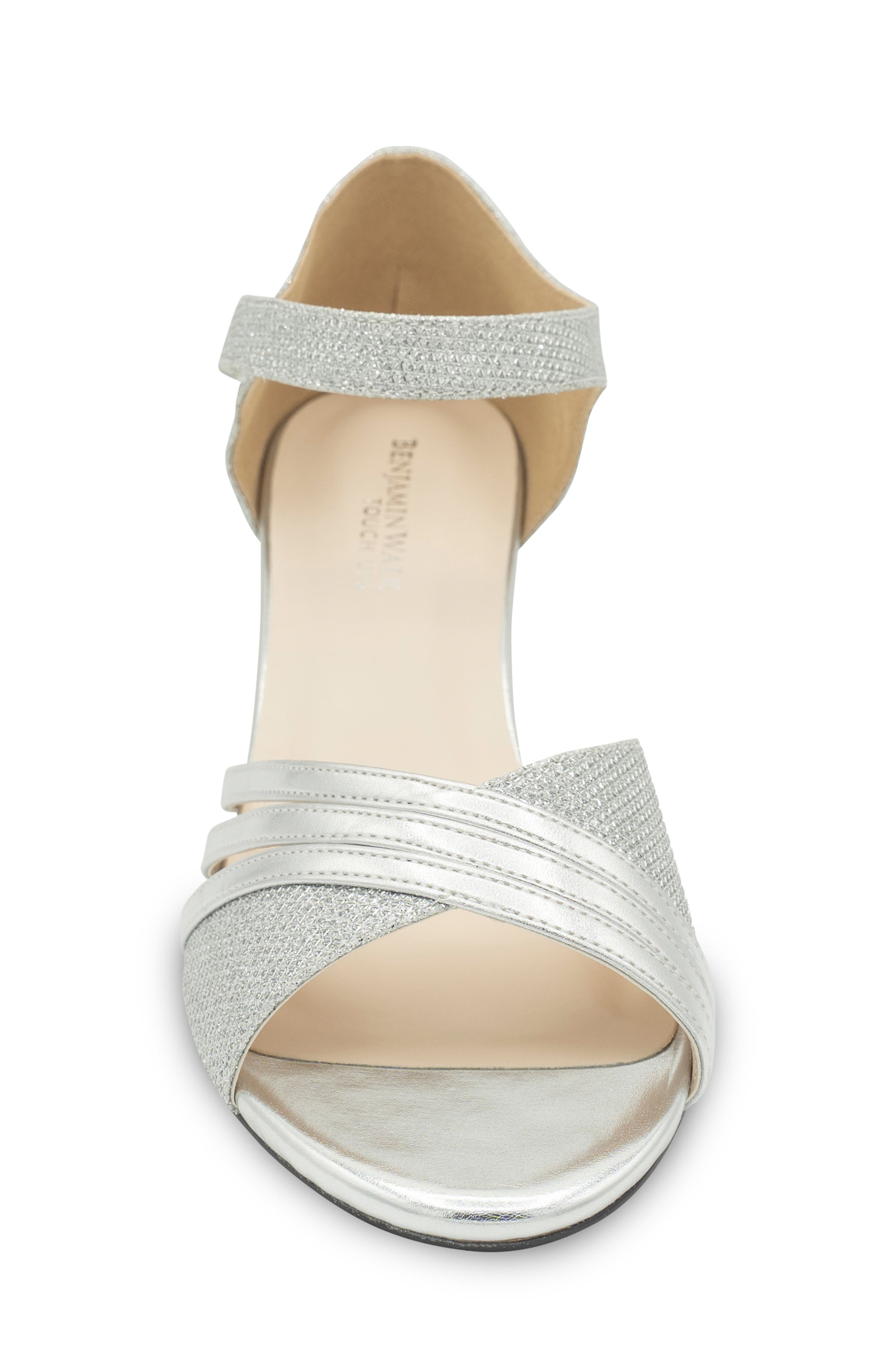 Champagne Ankle Strap Sandal, Alternate, color, SILVER