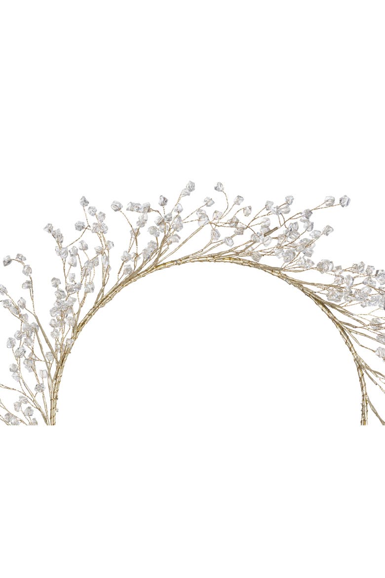 Acrylic Beads Wreath, Alternate, color, Gold