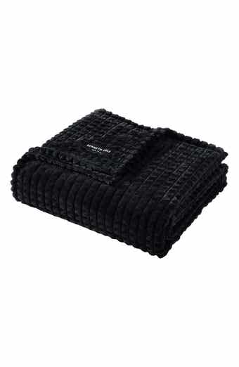 Kenneth Cole New York Solid Textured Plush Throw