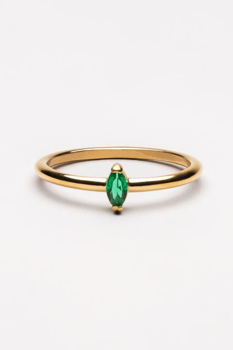 Dainty Emerald Ring