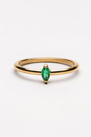 Atolea Dainty Emerald Ring
