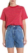 English Factory Striped Cotton Jersey Short Sleeve T-Shirt