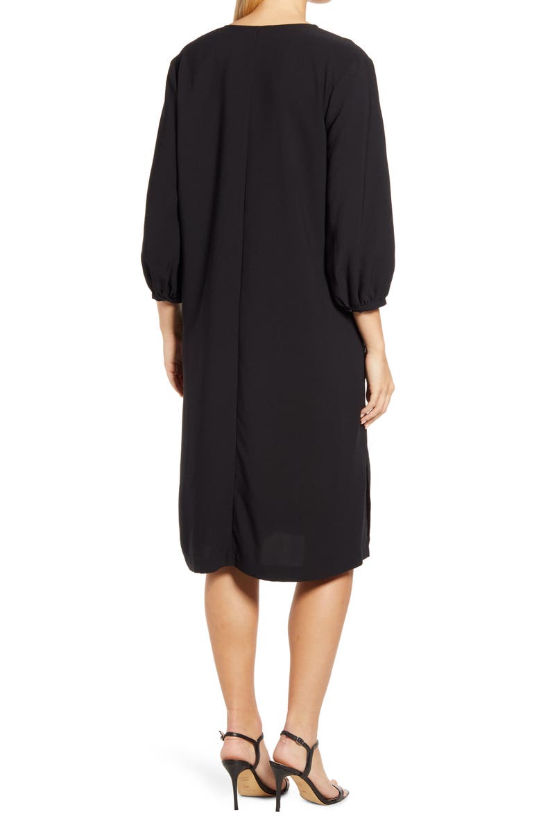 Nordstrom V-Neck Blouson Sleeve Dress, Alternate, color, 