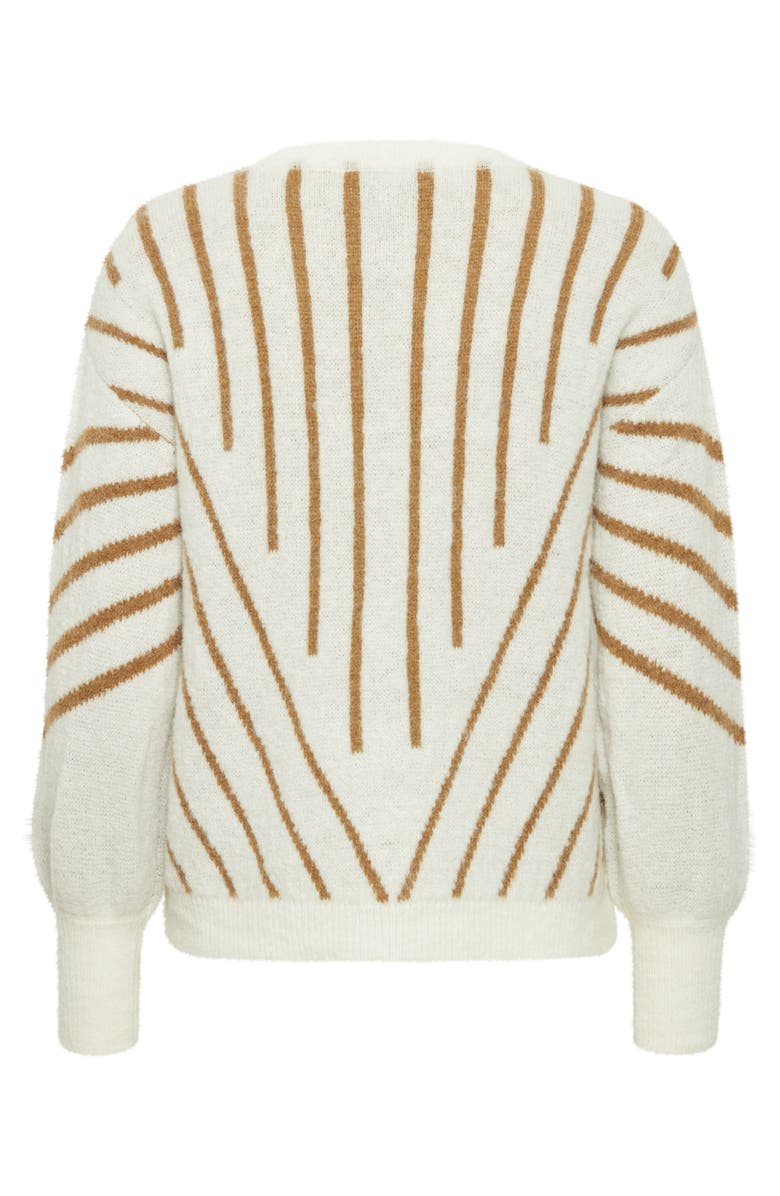 B.YOUNG Otika Jacquard Sweater, Alternate, color, Marshmellow Mix