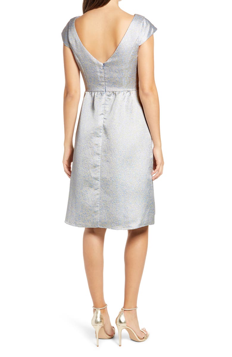 Dessy Collection Bateau Neck Cocktail Dress, Alternate, color, 