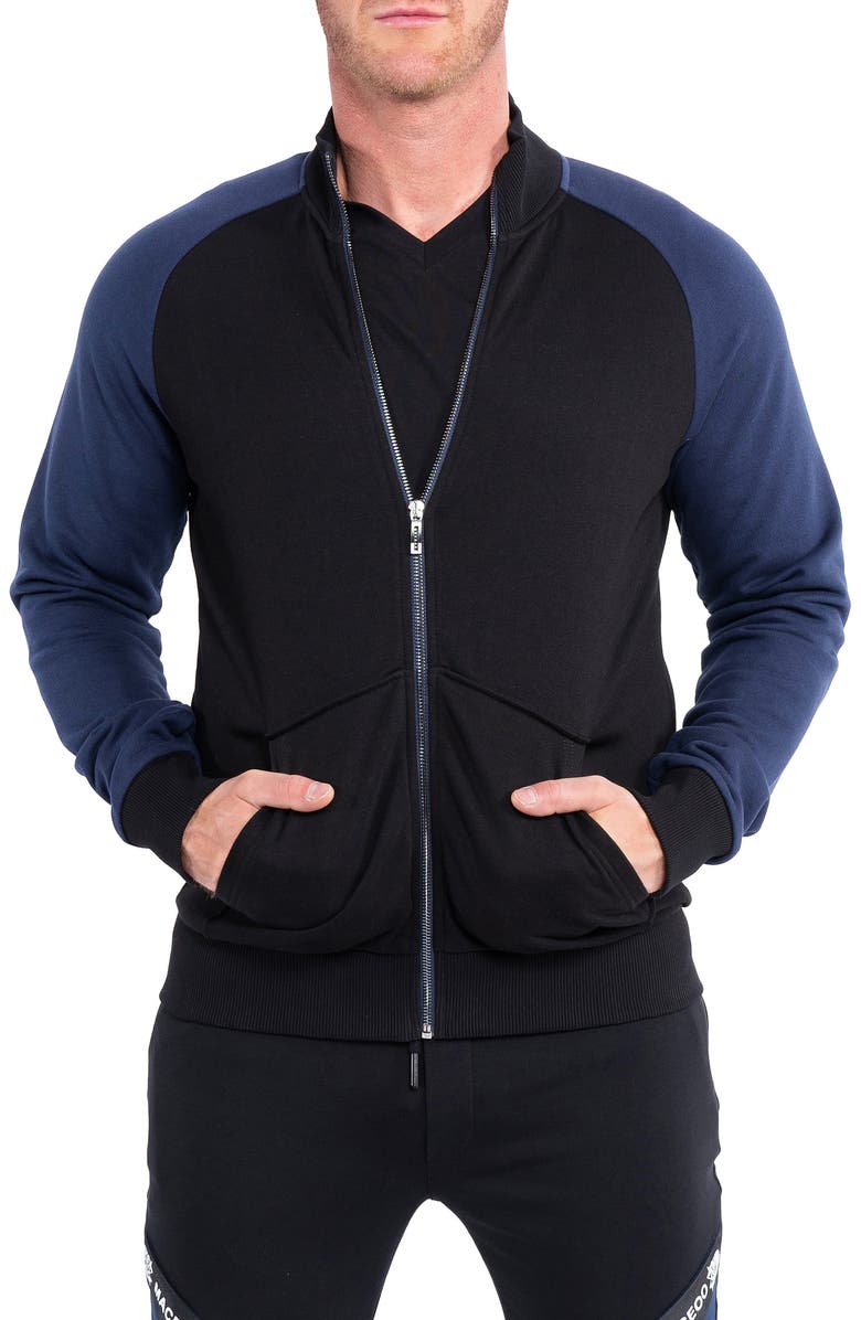 Maceoo Blueside Black Zip Jacket, Alternate, color, Black