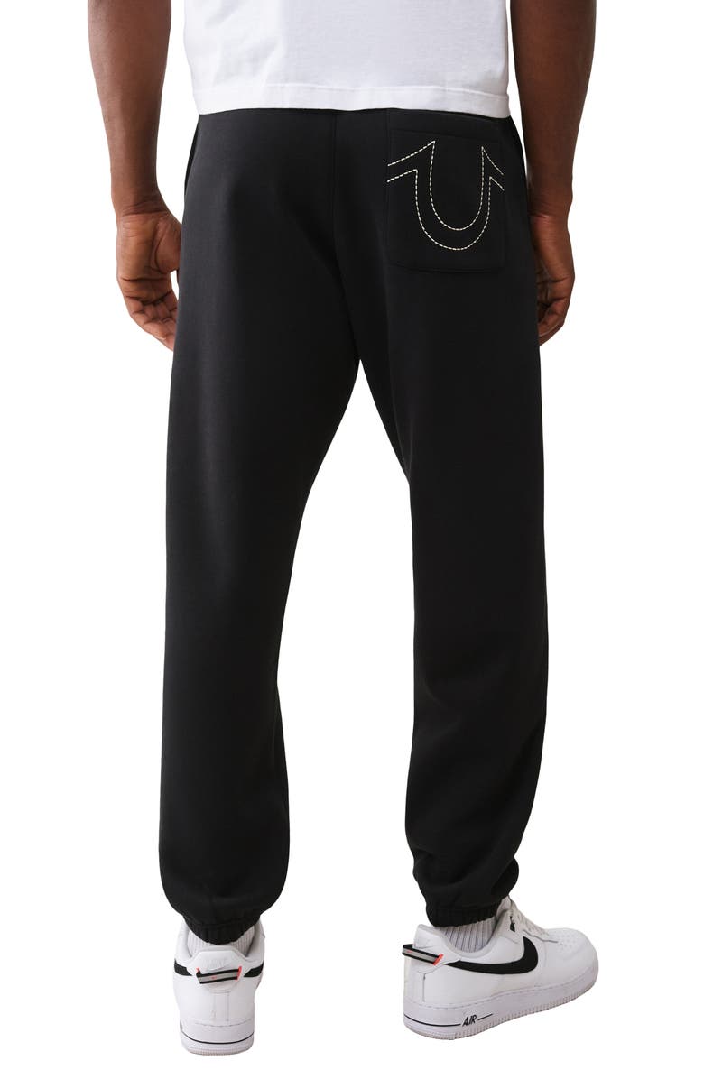 True Religion Standard Cotton Blend Joggers, Alternate, color, Jet Black