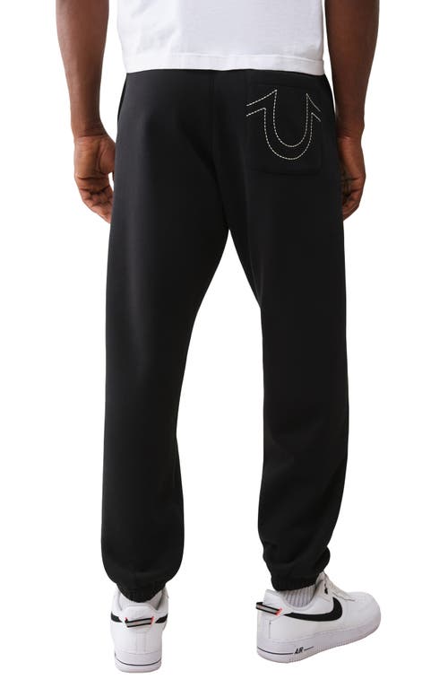 True Religion Standard Cotton Blend Joggers In Black
