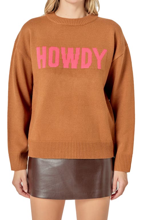 English Factory Statement Sweater In Brown