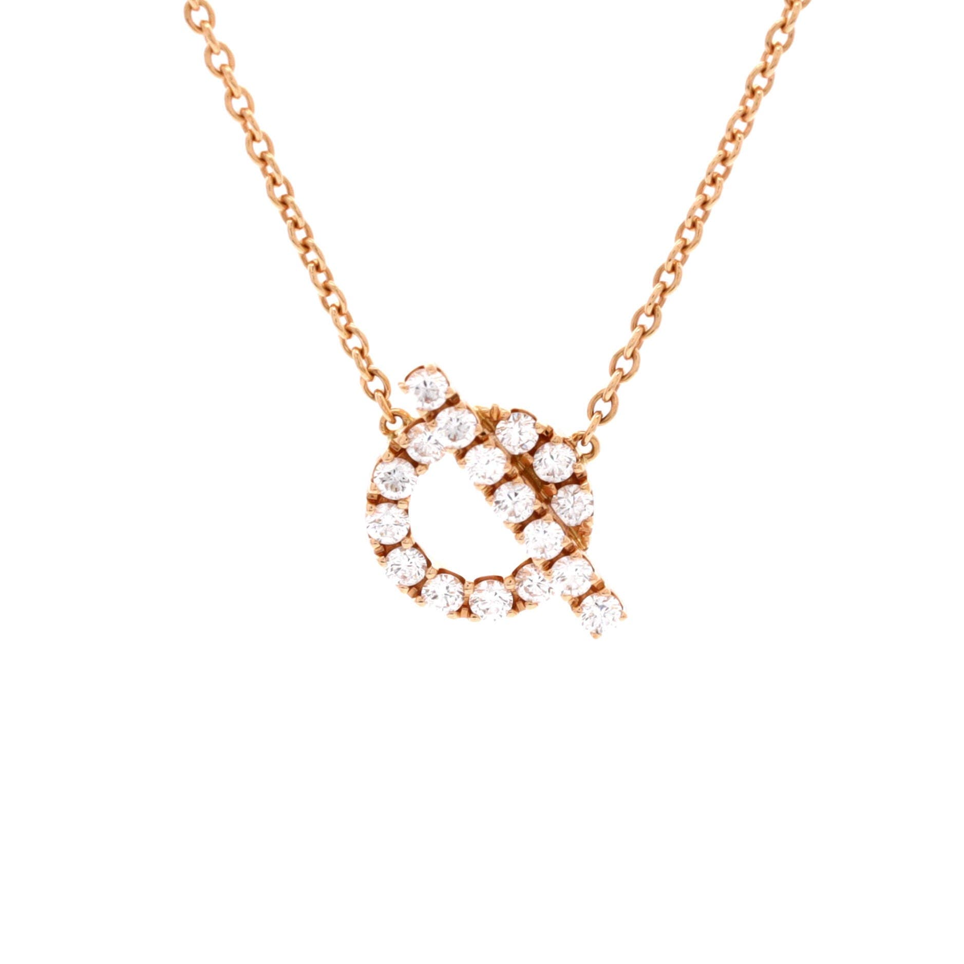 Finesse Pendant Necklace 18K Rose Gold and Diamonds, Main, color, Rose Gold