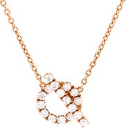Pre-Owned Hermes Finesse Pendant Necklace 18K Rose Gold and Diamonds
