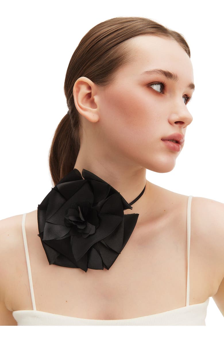 Le Petit Dot Silk Hair Ribbon Scarf, Alternate, color, Pink