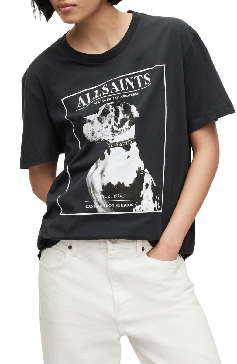 AllSaints Storm Boyfriend Fit Graphic T-Shirt, Main, color, 
