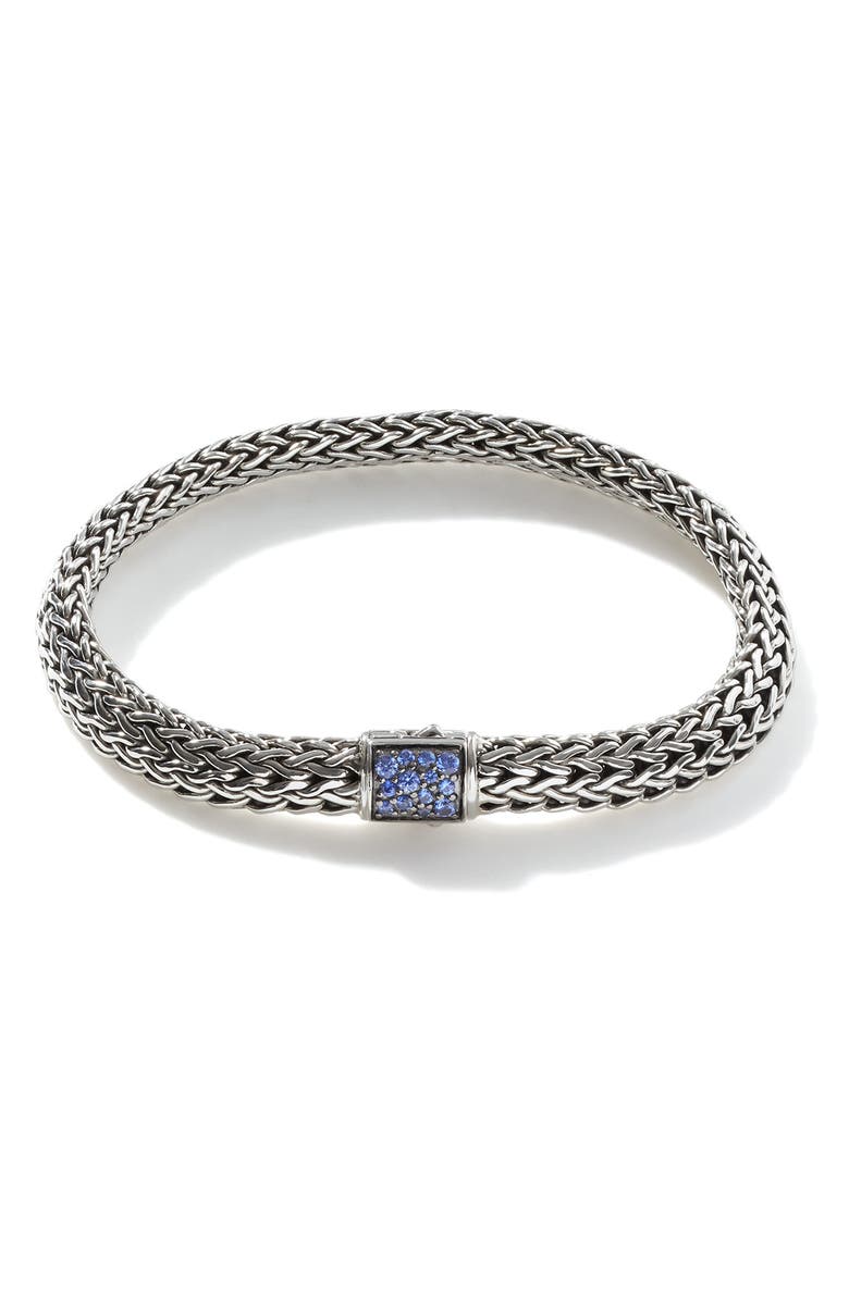 John Hardy Reversible Icon Bracelet, Sterling Silver, Pavé, 6.5mm, Main, color, 