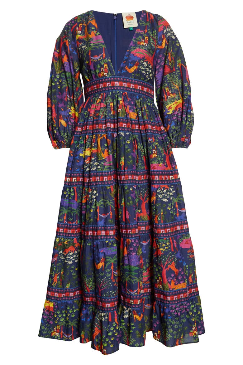 Animal Utopia Puff Sleeve Maxi Dress, Alternate, color, ANIMAL UTOPIA