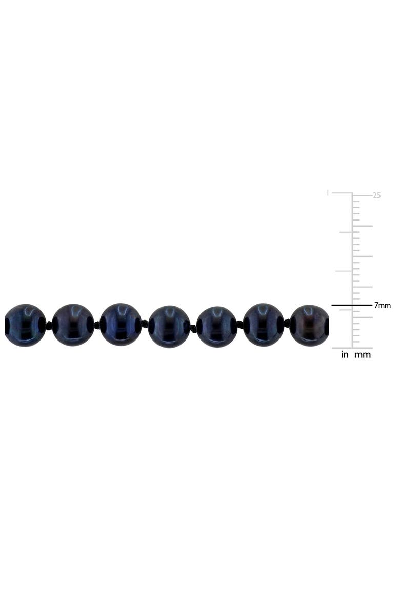 Cultured Black Pearl Necklace, 7–7.5mm, Alternate, color, BLACK