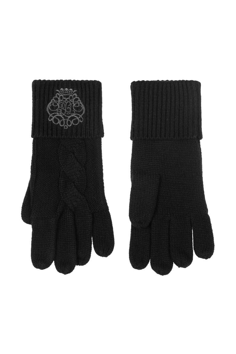 direct embroidery glove, Alternate, color, black