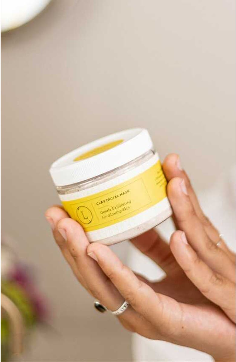 Lizush Natural Clay Facial Mask Exfoliating Mask Glowing Skin Mask, Alternate, color, NO COLOR