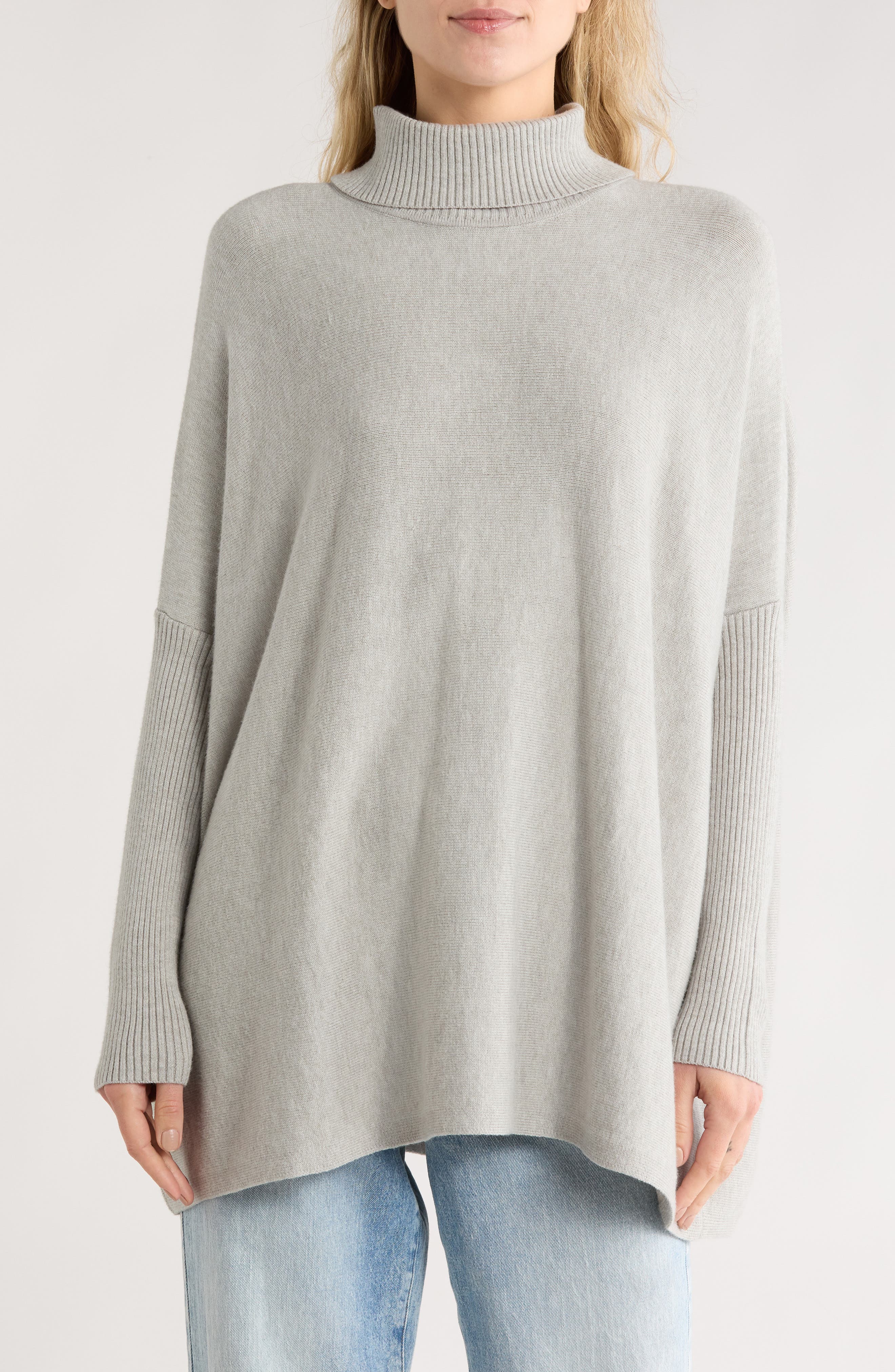 Joseph A Oversize Boxy Turtleneck Sweater