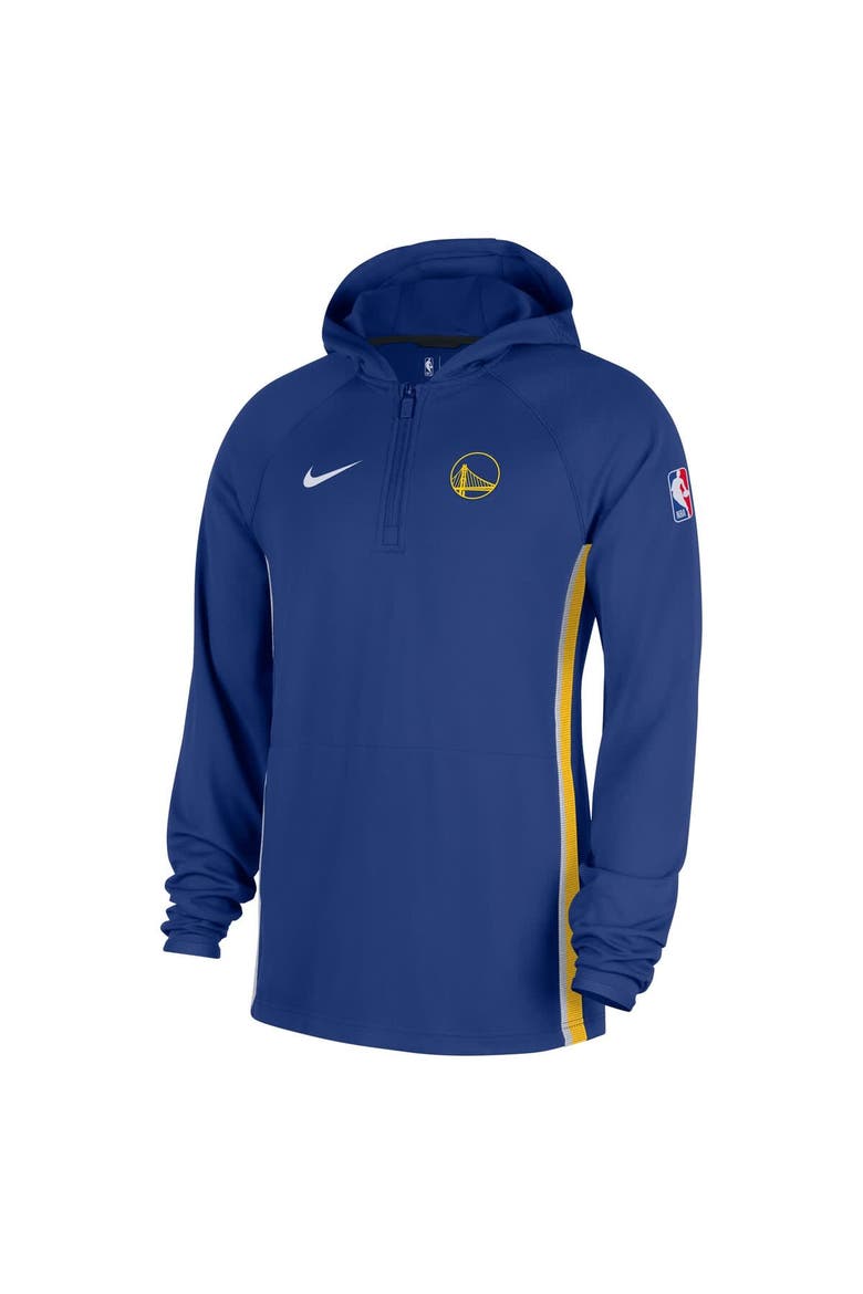 Men's Nike  Blue Golden State Warriors Authentic On Court Zone Quarter-Zip Dri-FIT Hoodie Jacket, Alternate, color, Blue