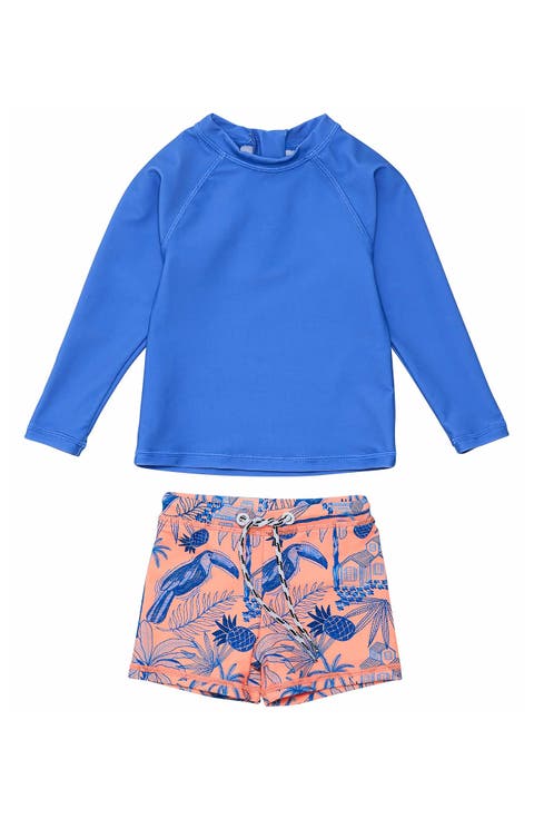 Tropical Vacay Two-Piece Rashguard Swimsuit (Baby)