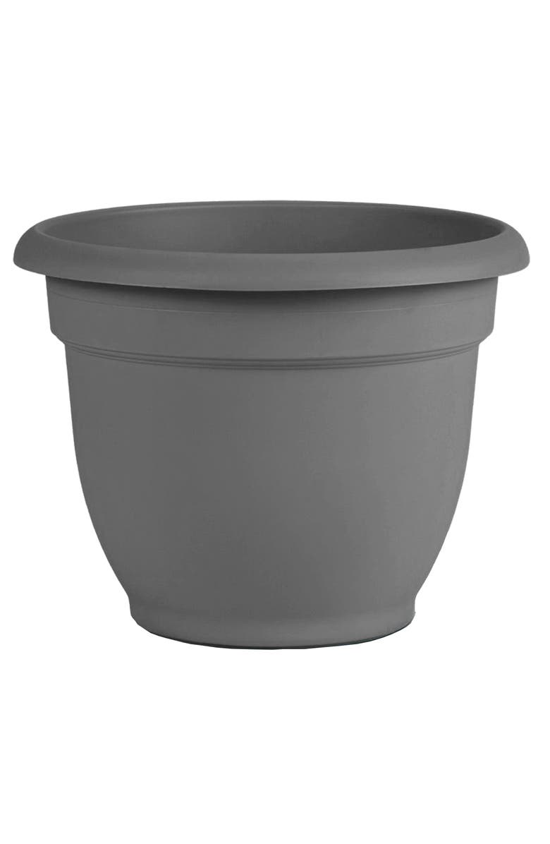 Bloem Ariana Self Watering Planter 16 Inch, Charcoal Gray, Main, color, Gray