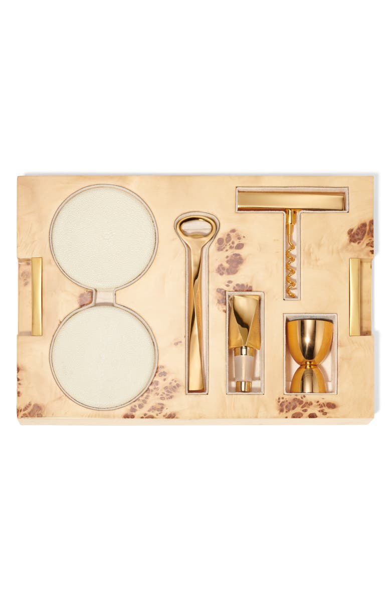 Aerin 21-Piece Shagreen Bar Set, Alternate, color,
