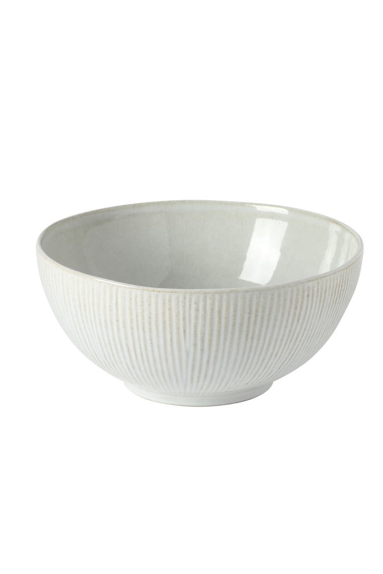 Dawson Mill 4-Piece Round Reactive Glaze Stoneware Nesting Bowl Set, Alternate, color, White