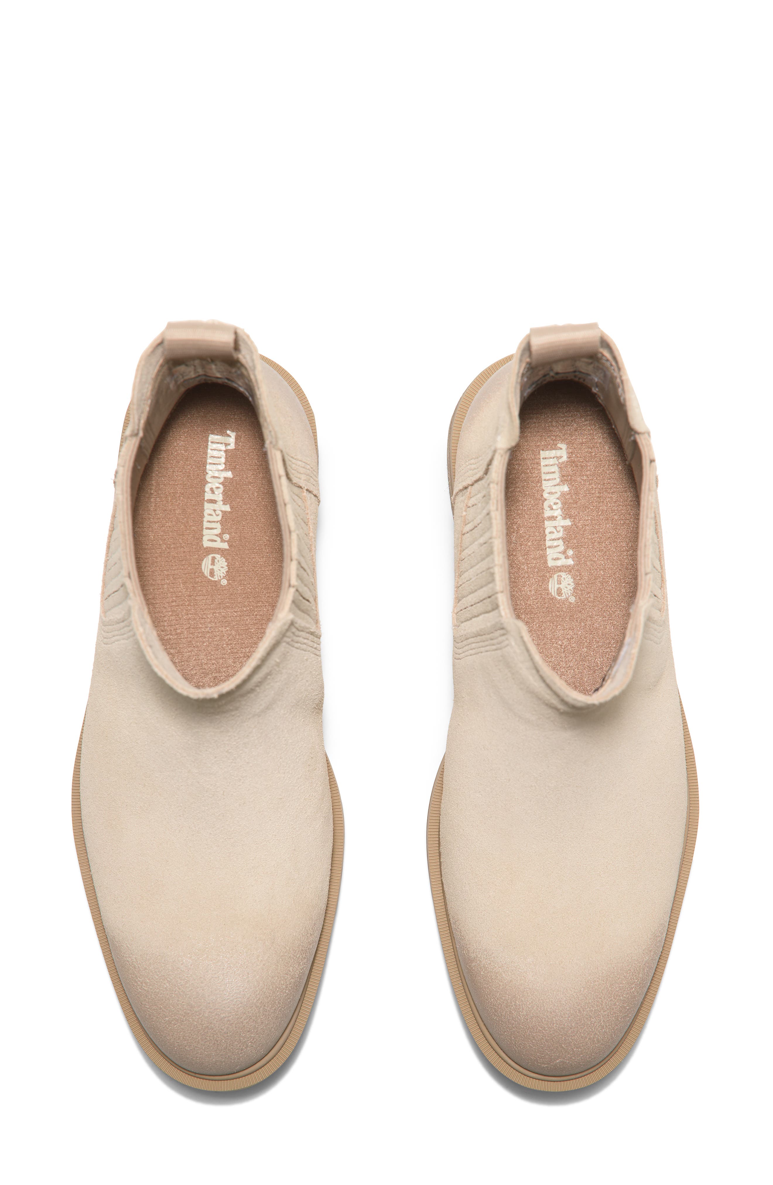 Timberland Brimfield Chelsea Boot, Alternate, color, Light Beige Suede