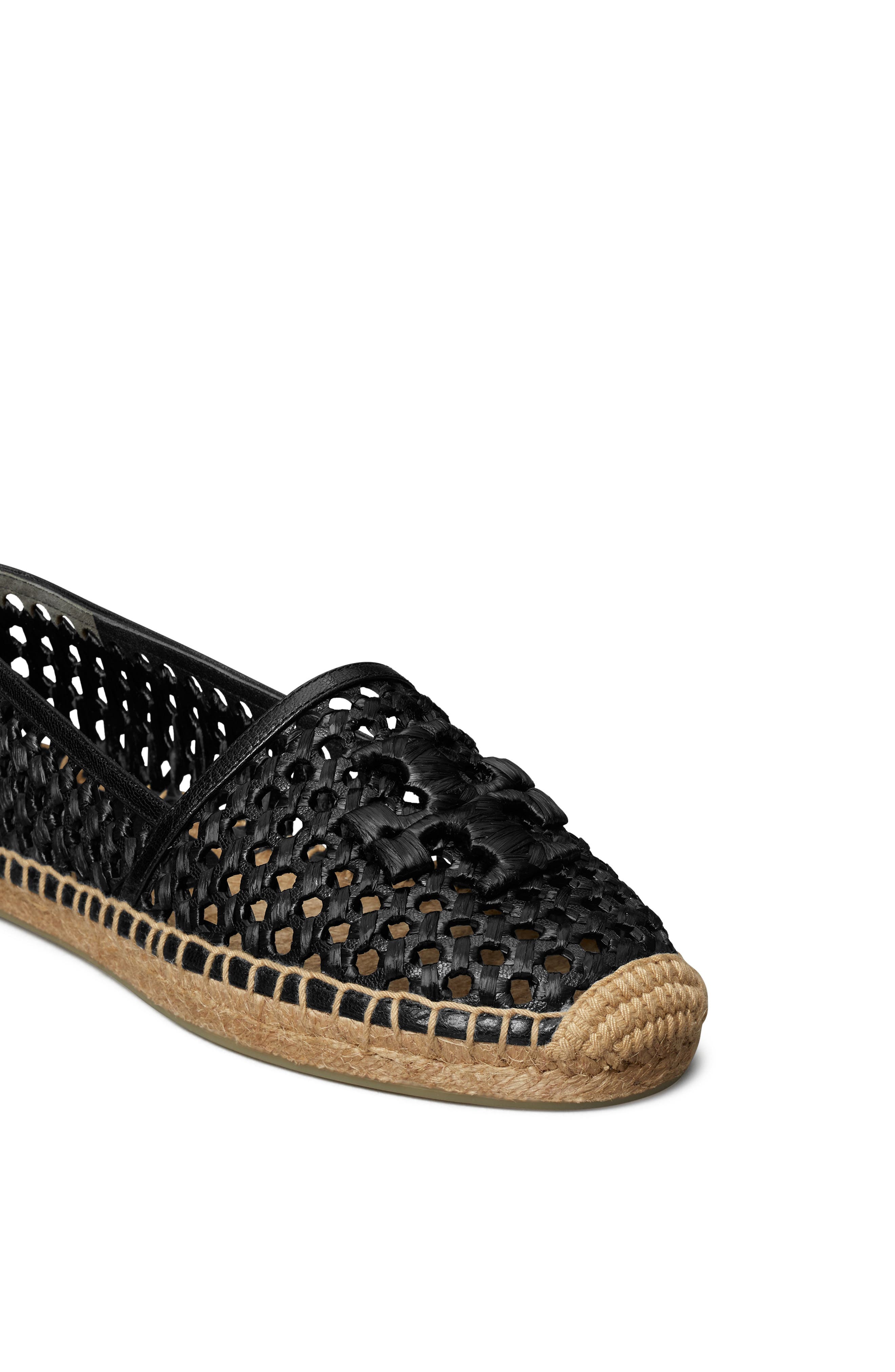 Tory Burch Double T Espadrille Flat, Alternate, color, 