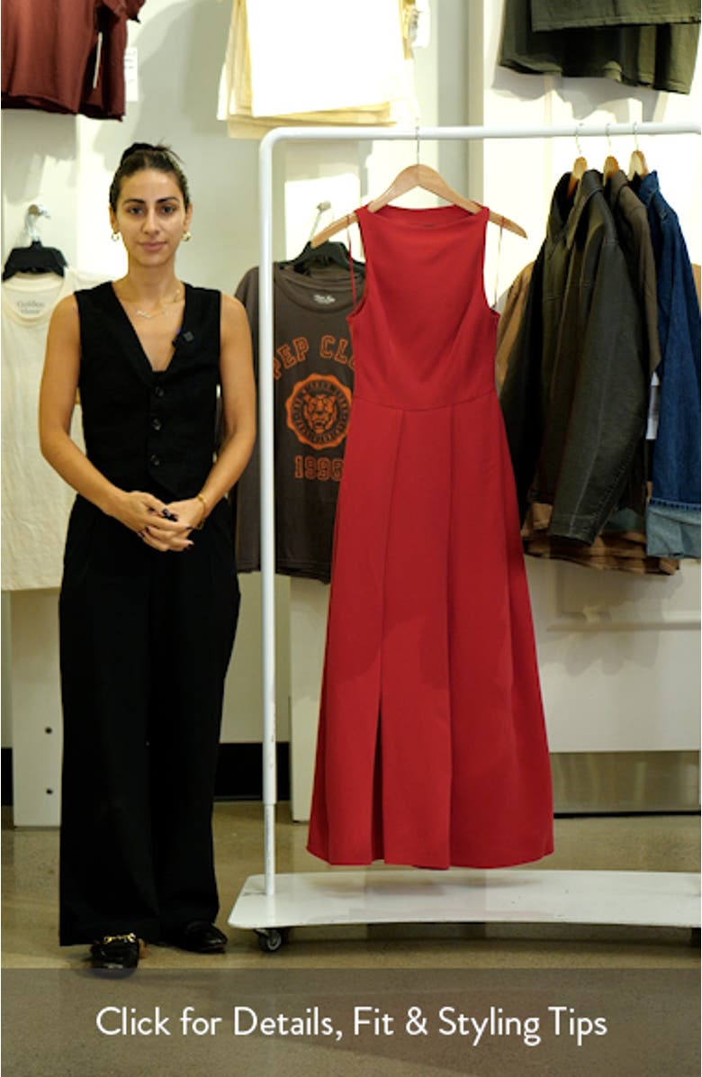 Techno Cady Sleeveless Maxi Dress, sales video thumbnail