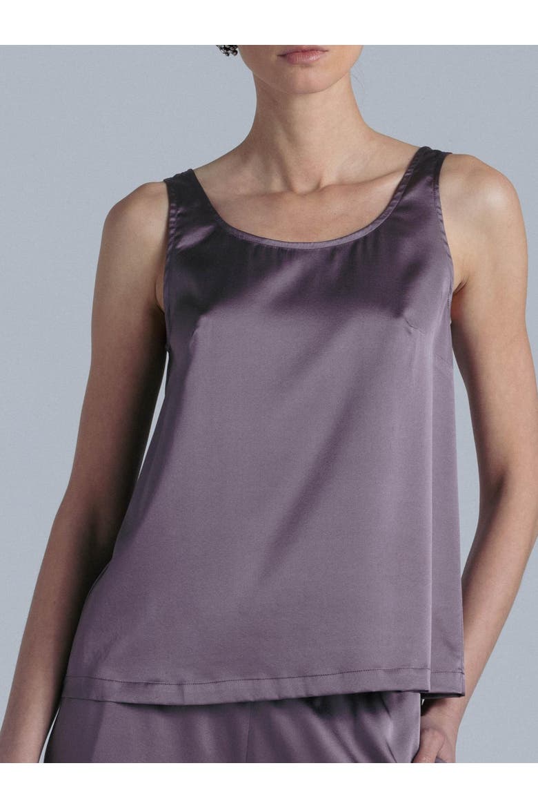 Silk Tank Top, Alternate, color, Noble Purple
