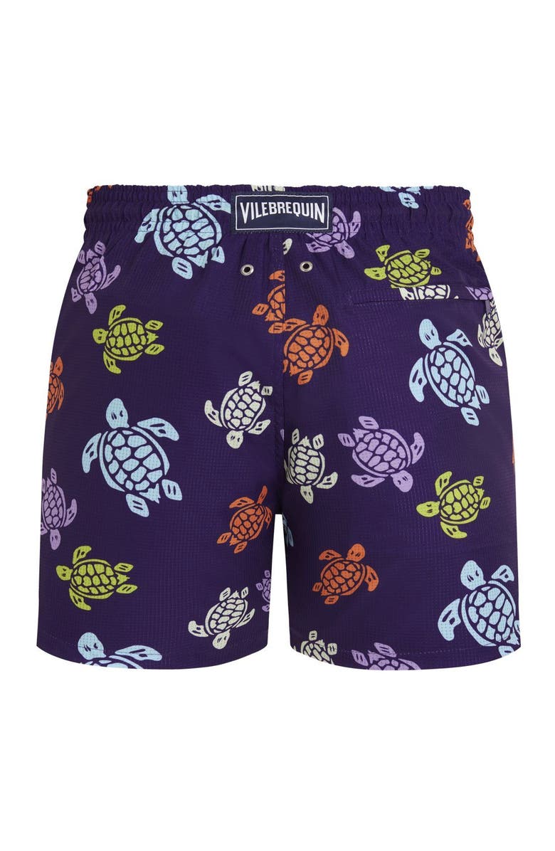 Vilebrequin Micro-perforated Ultra-light and packable Swim Trunks, Alternate, color, Midnight Violet