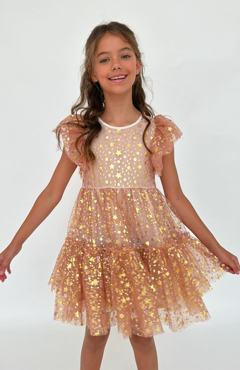 Deux Par Deux Bi-Material Dress - Peacoat Fairy Unicorn Deux Par Deux Bi-Material Dress - Peacoat Fairy Unicorn