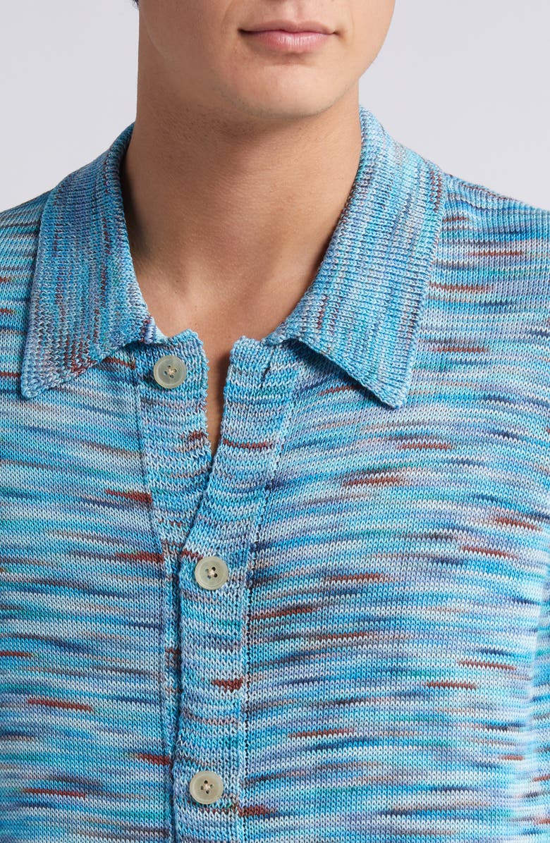 Corridor Space Dye Short Sleeve Button-Up Cardigan, Alternate, color,