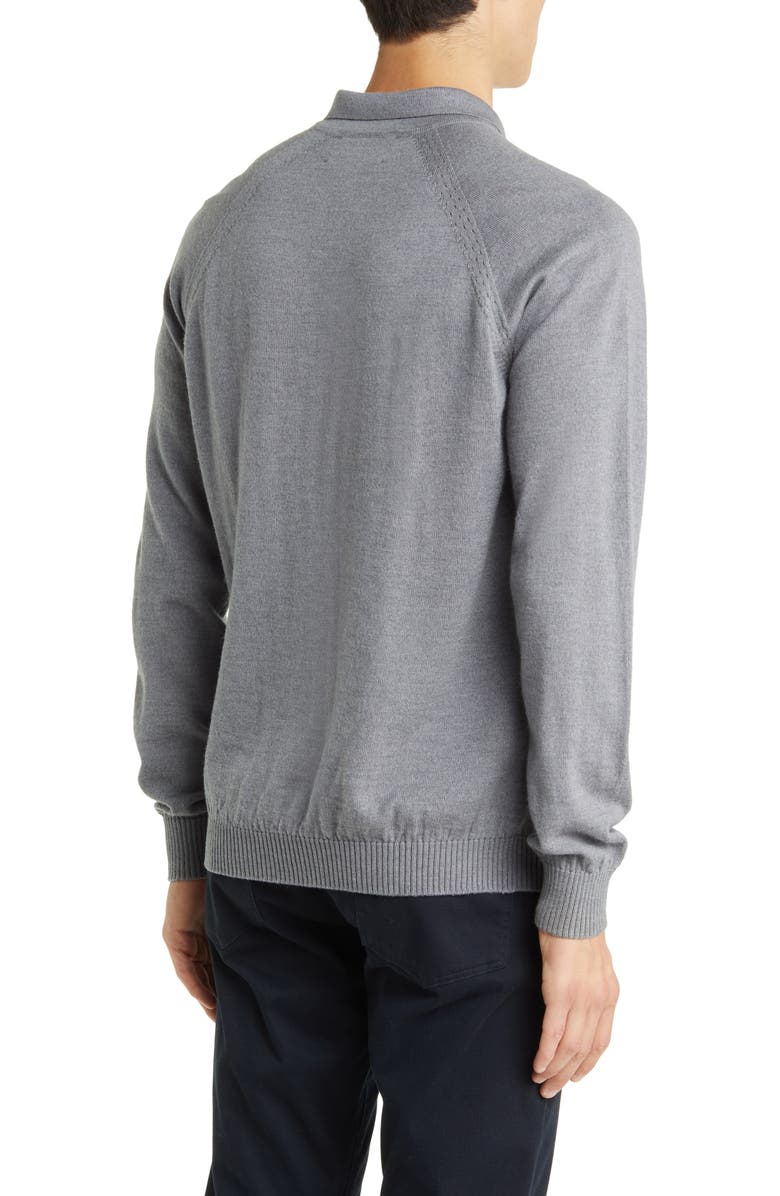 PEREGRINE Beauford Long Sleeve Wool Polo Sweater, Alternate, color,