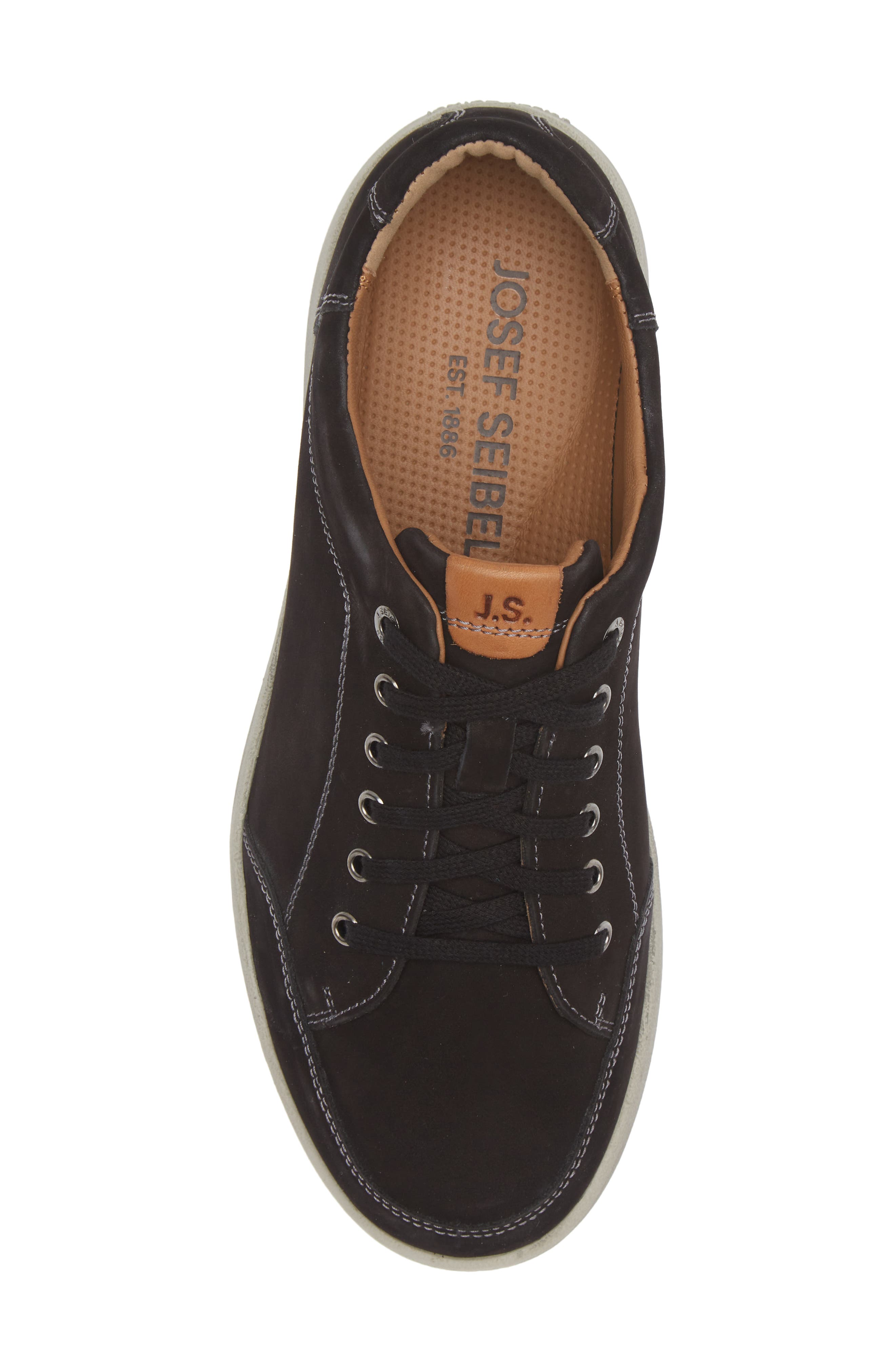 Josef Seibel David Sneaker, Alternate, color, Black Nubuck