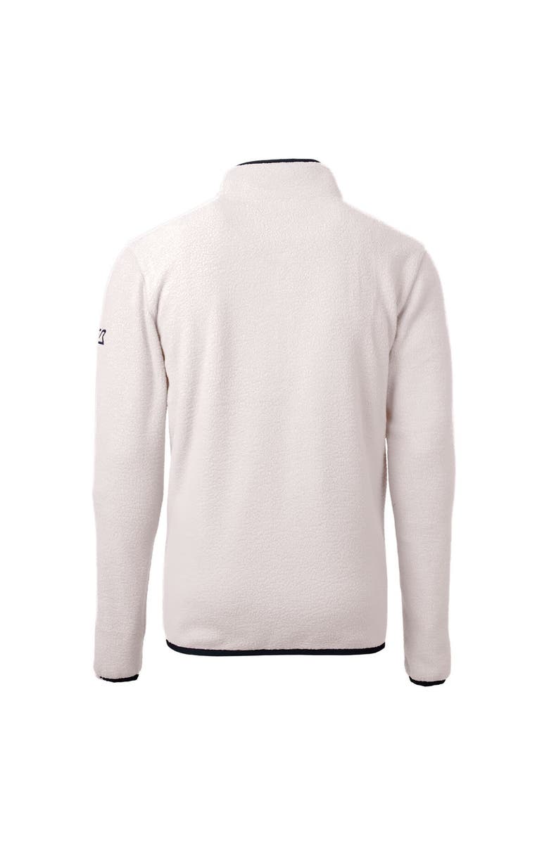 Cutter & Buck Men's Cutter & Buck  White Chicago Bears Helmet Cascade Eco Sherpa Fleece Quarter-Zip Pullover Jacket, Alternate, color, 