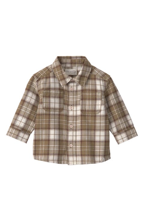 Kids' Plaid Button Front Shirt
