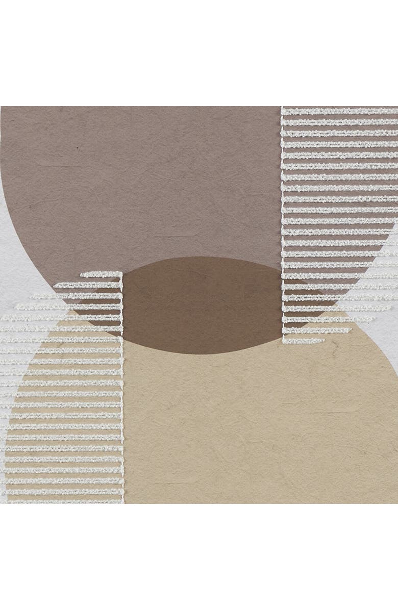 GINGER BIRCH STUDIO Brown Abstract Line Circle Wooden Framed Wall Art, Alternate, color, Brown